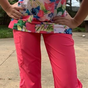 Barco One Neon Pink Scrub Pants Nurse Dental 🔥